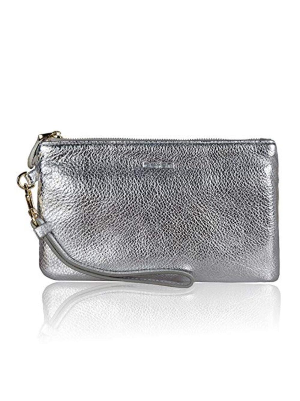 Genuine Italian Leather Wristlet Clutch Wallet RFID Blocking Card Slots